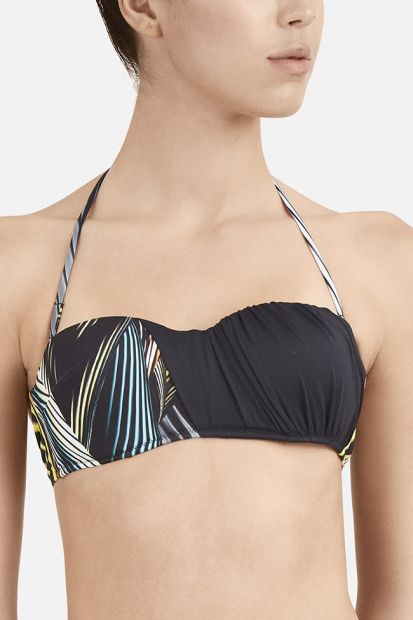 Padded underwired bandeau B cup bra